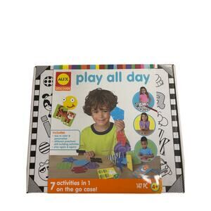 Alex Toys Play All Day 7 activites in case for on the go fun 147 piece 4+ nwt